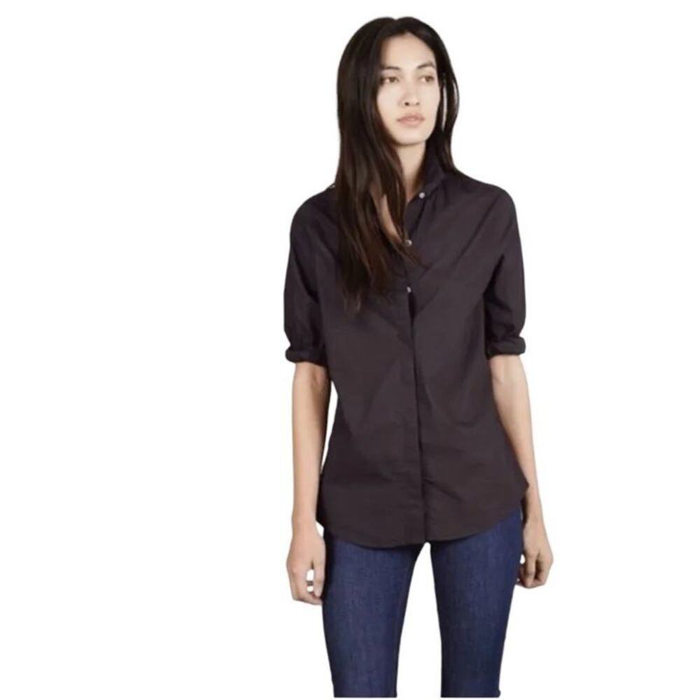 Everlane Women's Button-Down Shirt in Dark Charcoal